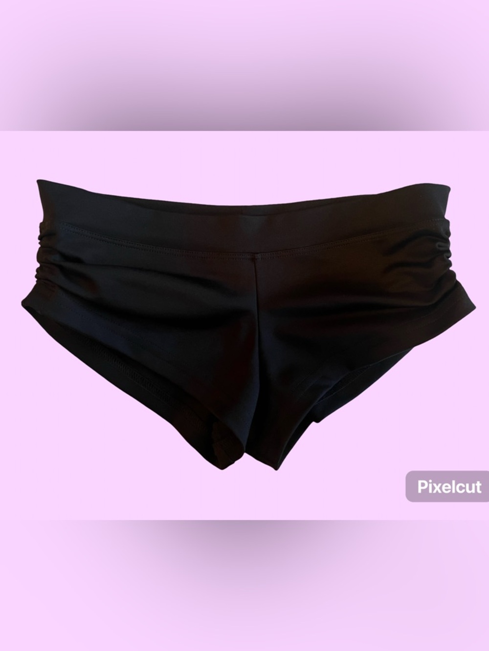 Mika Yoga Wear Black Logo Dance Hot Yoga Shorts XS